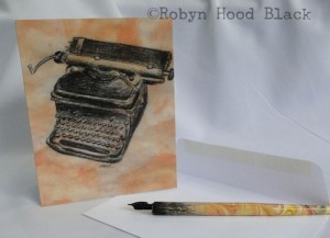 typewriter card RHB