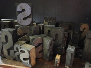 S wooden letterpress blocks