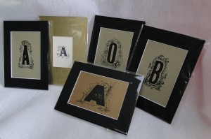 matted letterpress letter art