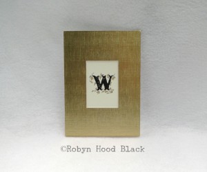 small W matted letter gold 2013 with w