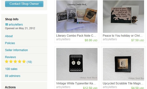 screen shot at 100 etsy sales crop