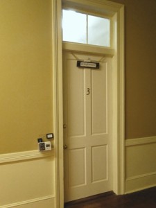 Suite number 3 door